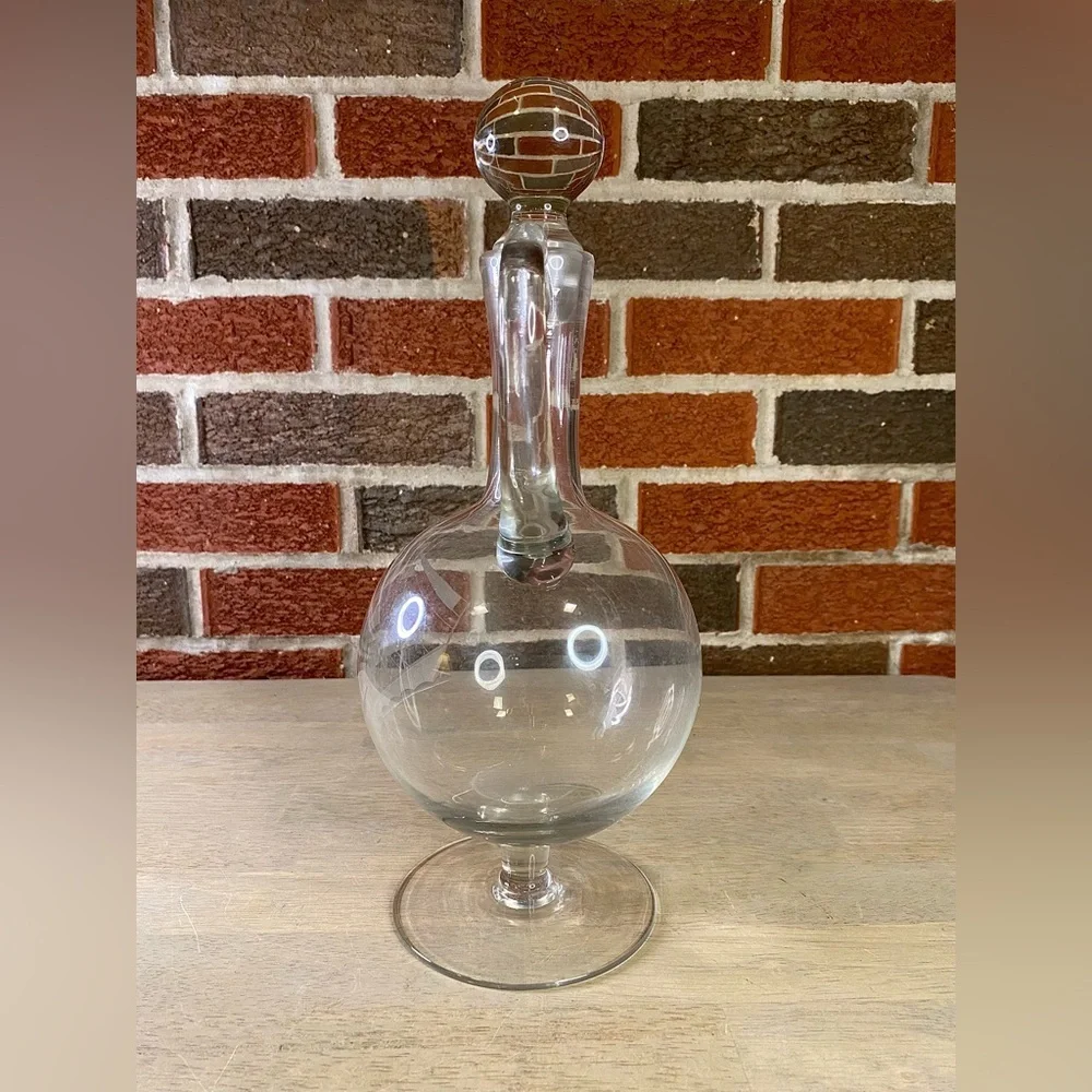 Vintage‎ Etched Crystal Clipper Ship's Liquor Decanter